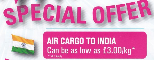 cheapest cargo to India